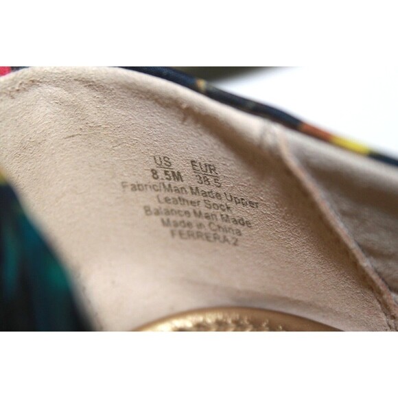 Sam Edelman Ferrera 2 Women Floral Multi Color Ankle Strap Birds Flats Size 8.5 - Picture 9 of 10